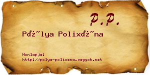 Pólya Polixéna névjegykártya